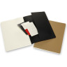 Блокнот MOLESKINE Cahier Subject A4, линейка, чёрный/бежевый CH5STNB